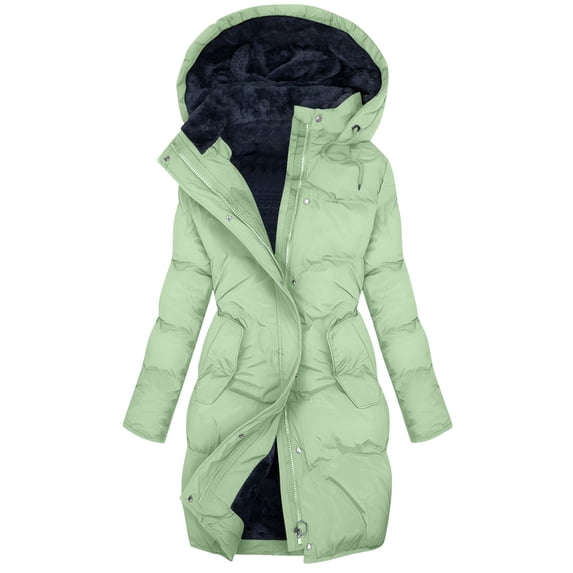 YABCSAZ Women's Winter Coat Long Waterproof Parka Warm Snow Jacket Windproof Jacket for Cold Weather with Hood