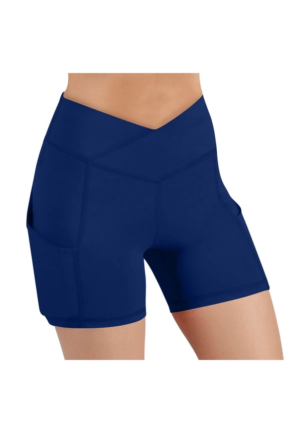 Women's Yoga Shorts with Pockets, Compression Workout Shorts Athletic Shorts Underpants Soft Csual Short Leggings Hiking Running Gym Shorts Plus Size Biker Shorts for Women