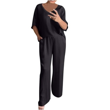 YABCSAZ Womens 2 Piece Outfits Button Down Long Sleeve Lounge Sweatsuit Sets Oversized Sweatshirt Baggy Fall Fashion Sweatpants with Pockets