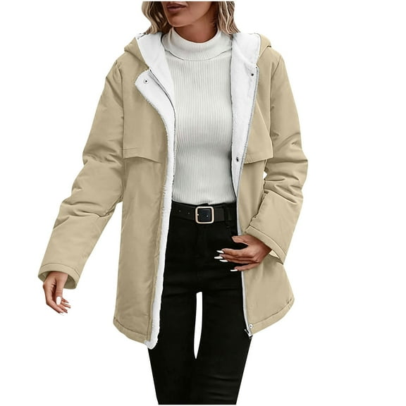 YABCSAZ Womens Fleece Zip Up Jacket Oversized Long Sherpa Hoodie Fuzzy Jackets Warm Teddy Coat with Pockets