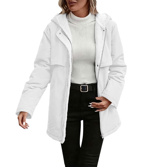 YABCSAZ Womens Fleece Zip Up Jacket Oversized Long Sherpa Hoodie Fuzzy Jackets Winter Warm Teddy Coat with Pockets