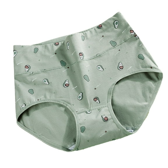 YABCSAZ Womens Hipster Panties High Waisted Cotton Print Bikini Brief Underwear Hip Lift Tummy Control Soft Strench Breathable Pants