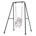 thumbnail image 1 of Foldable Swing Stand for Kids, Toddler Swing Sets for Backyard, Outdoor Metal Swing Frame for Baby Swings, Black, 1 of 7
