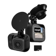 كاميرا YADA Roadcam 1080P Compact Dash Cam، عالية الدقة بالكامل ليلاً أو نهارًا، تسجيل ذكي بمستشعر G على مدار الساعة طوال أيام الأسبوع، كشف الحركة، بطاقة SD متضمنة، BT533146