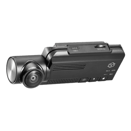 YADA 2K 360° RoadCam Pro - QHD 2K Compact Dashcam with App Control, Built-in GPS, 4-in-1 Split Screen Recording, 16GB SD Card Included, Black
