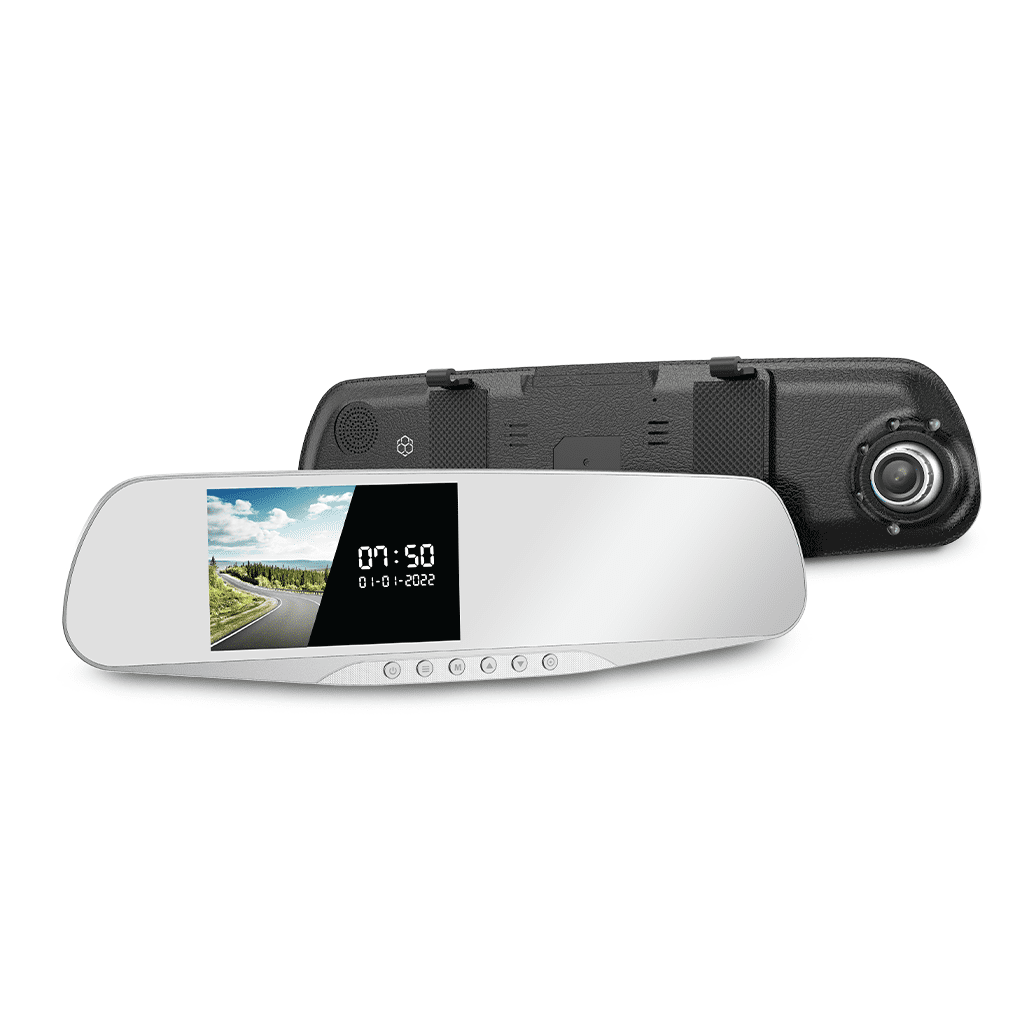 YADA 720P HD Roadcam Universally Compatible Window Mounted Dash Cam, 2 LCD  Display, Loop Recording, G-Sensor Day/Night Security