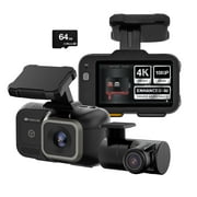 YADA Roadcam AI PLUS, AI-Powered 4K Dash Cam with 1080p Rear Cam, Full-Coverage Driver Assistance