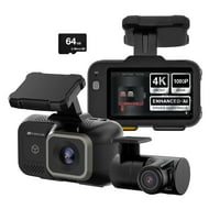 YADA Roadcam AI PLUS AI-Powered 4K Dash Cam with 1080p Rear Cam only