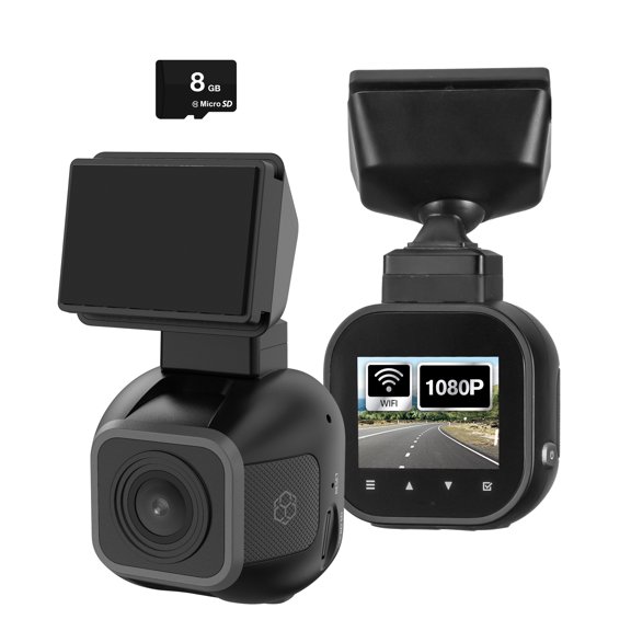 Open Box YADA Roadcam PLUS WIFI, 1080P Dash Cam with App Control and Smart G-Sensor Recording, 16GB Memory Card, BT532967