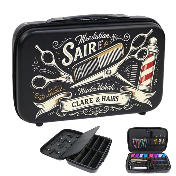 YAFABROO Professional Hair Stylist Tool Bag, Portable Clipper Organizer with Dividers for Barbers 17.3"L 11"W 3.1"H