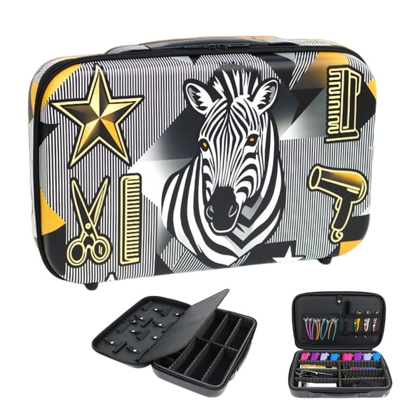 YAFABROO Professional Hair Stylist Tool Bag, Portable Clipper Organizer with Dividers for Barbers 17.3"L 11"W 3.1"H