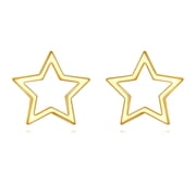 YAFEINI 14K Solid Gold Star Earrings for Women Real Yellow Gold Pentagram Stud Earrings Geometrical Jewelry Birthday Gifts for Wife Mom