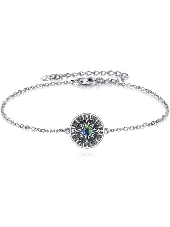 925 Sterling Silver Bracelets for Women Cross/Celtic Knot/Infinity/Compass/Wave Bracelet 7+2 Inches Inspirational Faith Jewelry for Mother's Day, Birthday, Christmas Graduation