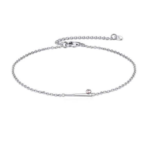 YAFEINI Baseball Bracelet Sterling Silver Sport Jewelry Baseball Lover Gifts for Women Men Player
