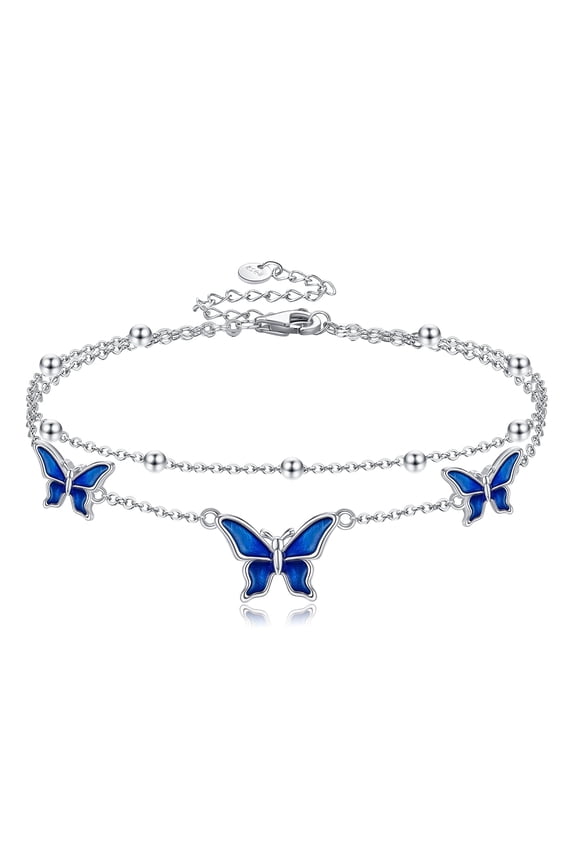 Butterfly Anklet 925 Sterling Silver Butterfly Anklets for Women Anklets for Women Anklets for Women Sterling Silver