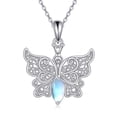 thumbnail image 1 of YAFEINI Butterfly Necklace 925 Sterling Silver Moonstone Pendant Necklace for Women, 1 of 5