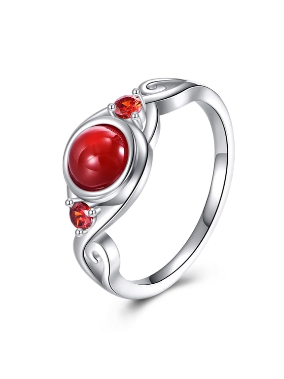 Carnelian Ring Sterling Silver Red Ring Carnelian Jewelry For Women