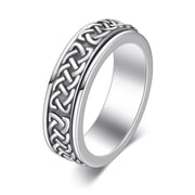 YAFEINI Celtic Knot Ring for Women Men S925 Sterling Silver Spinner Fidget Rings for Anxiety Irish Celtic Knot Ring Irish Jewelry Gifts for Wife Mother Birthday Christmas