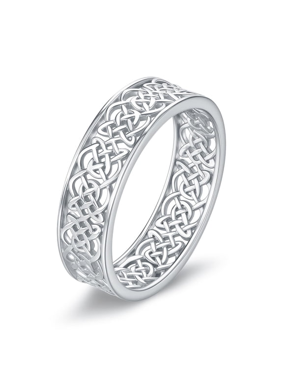 Celtic Knot Ring for Women 925 Sterling Silver Infinity Symbol Jewelry Gift