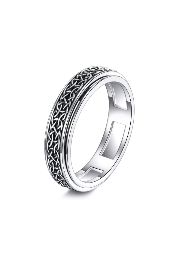 Celtic Rings for Men 925 Sterling Silver Celtic Vintage Spinner Rings Viking Thumb Rings Fidget Rings Jewelry for Women Size 8