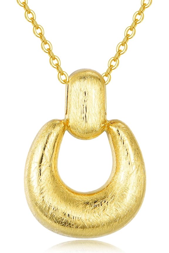 Chunky Necklace 925 Sterling Silver Statement Pendant Chunky Trendy Charm U Shaped Jewelry For Women Inspirational Gifts