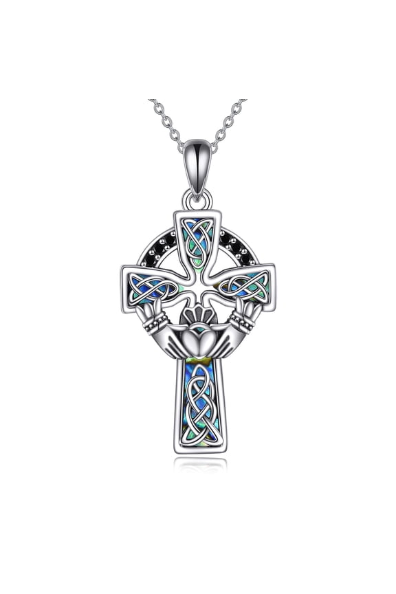 Claddagh Cross Necklace Cross necklace for women Celtic Jewelry Claddagh Gifts for Women