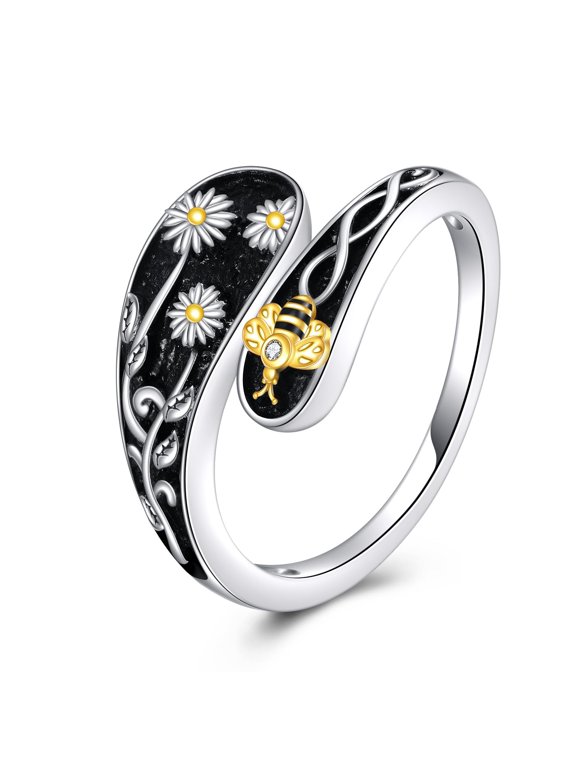 Daisy Ring Sterling Silver for Women Daisy Jewelry Mothers Day Gifts