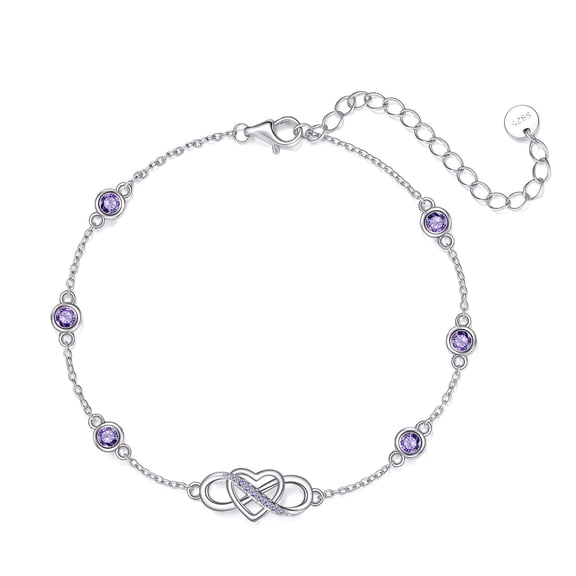 YAFEINI Infinity Bracelet for Women Sterling Silver Infinity Jewelry Adjustable Chain Bracelet Gifts for Women