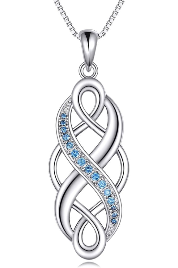 Irish Celtic Knot Created Opal Pendant Necklace Sterling Silver Black Necklaces for Women Men 18"