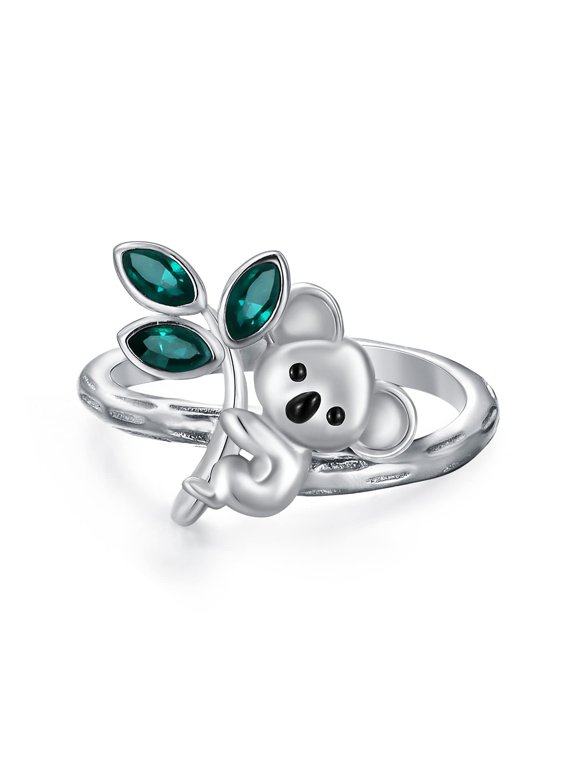 Koala Ring 925 Sterling Silver Koala Bear Jewelry Gifts for Women, Size 7