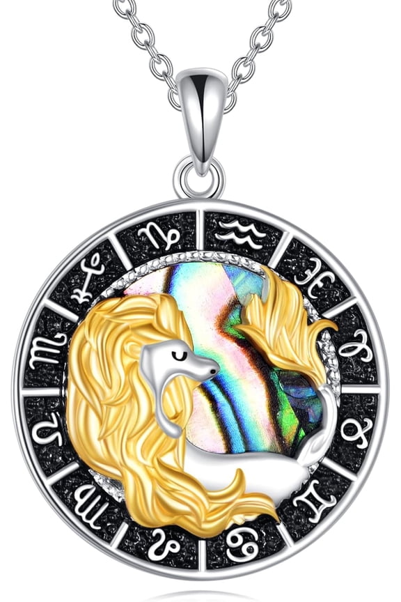 Leo Necklace 925 Sterling Silver Horoscope Necklace Zodiac Sign Pendant Leo Jewelry Gifts for Women Daughter