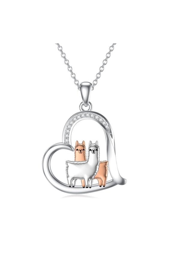 Llama Necklace Sterling Silver Alpaca Pendant Necklace Llama Jewelry for Women Llama Gifts for Llama Lovers