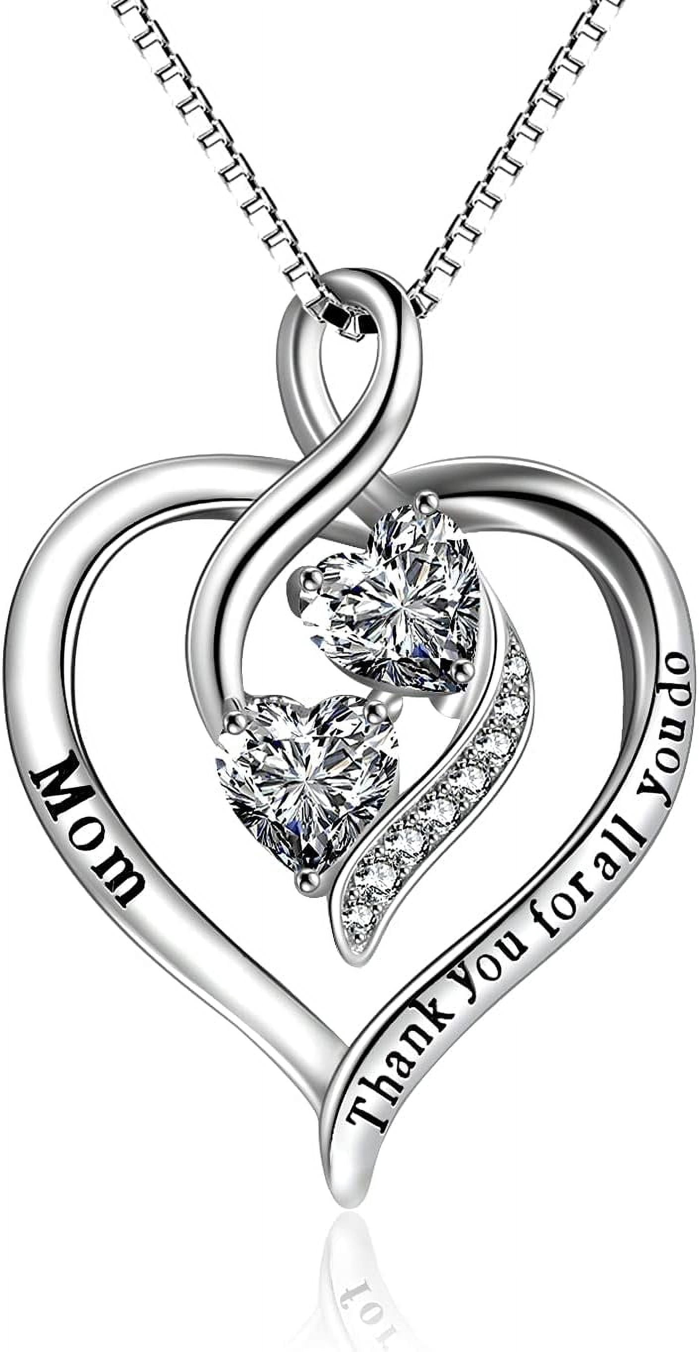 YAFEINI Mom Necklace for Women Sterling Silver mother necklace Mothers Day Birthday Jewelry Gifts for Mother Grandma 18"