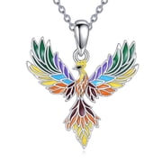 YAFEINI Phoenix Necklace for Women Sterling Silver Nirvana of Phoenix Rising Bird Pendant Jewelry Gifts for Women