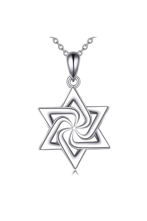 Star of David Necklace Jewish Star Necklace S925 Sterling Silver Jewish Jewelry for Men Women