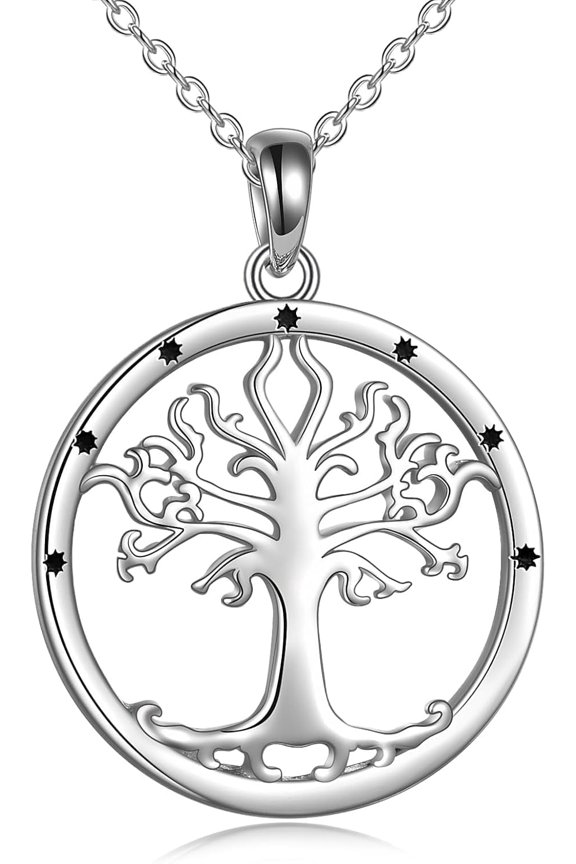 Lord of The Rings Tree of Gondor Necklace for Women Man 925 Sterling Silver Lord of The Rings Jewelry Gifts