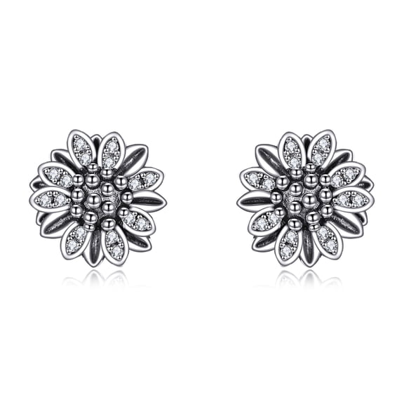 YAFEINI Sunflower Earrings Studs Sterling Silver You Are My Sunshine Earrings Antiqued Flower Jewelry Gifts for Women