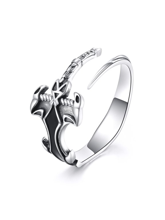 Sword Ring 925 Sterling Silver Dagger Gothic Punk Ring Jewelry for Men Women