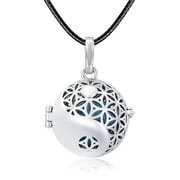 YAFEINI Tai Chi Aromatherapy Diffuser Necklace Yin-Yang Essential Oil Diffuser Necklace Jewelry Set Gift for Women, 7 PCS Lava Rocks, 24+2 Leather Chain