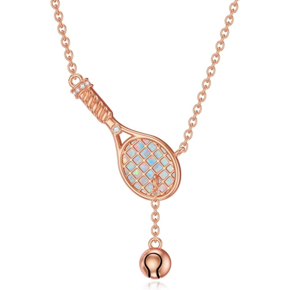 YAFEINI Tennis Racket Necklace Basketball Volleyball Necklace for Women Sterling Silver Basketball Jewelry Basketball Gift for Basketball Player