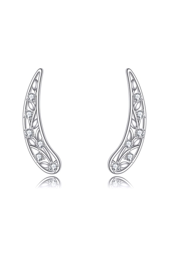 Tree of Life Ear Cuff Earrings for Women Sterling Silver No Piercing Clip On Cartilage Earring Trendy Jewelry Gift