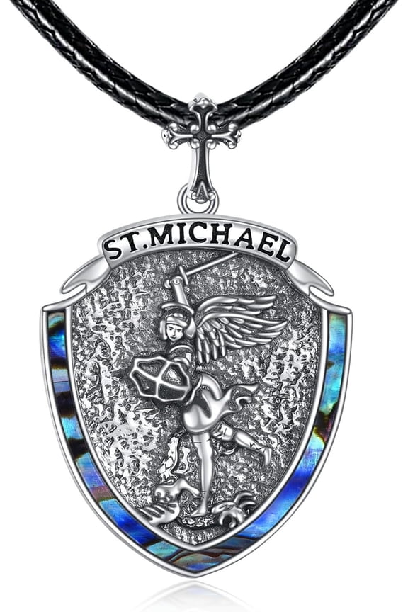 Virgin Mary Necklace/Archangel Michael/St. Christopher/Masonic/Jesus Cross Necklace for Women 925 Sterling Silver Religion Jewelry Gifts for Men Women Wife Girlfriend