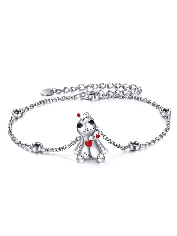 Voodoo Bracelet Sterling Silver Witch Voodoo Bracelet Witch Gothic Jewelry Gifts for Women