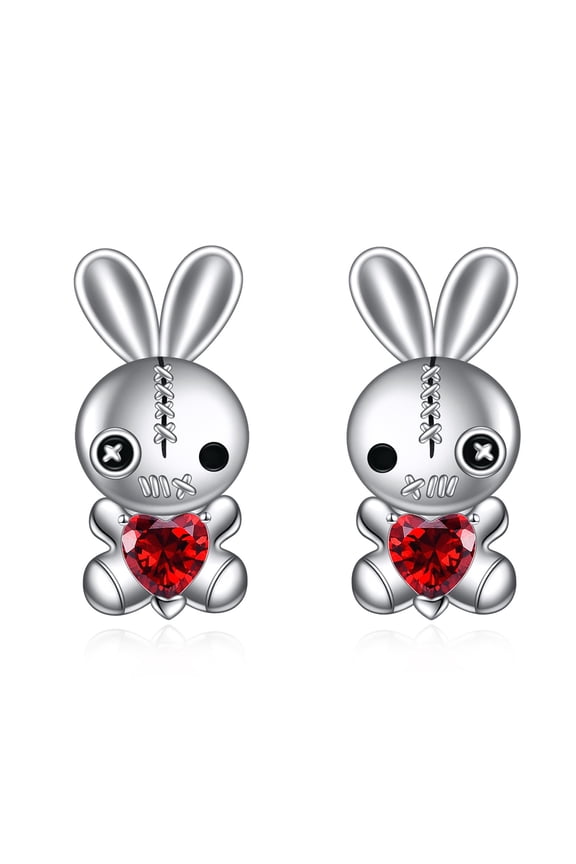 Voodoo Bunny Earrings Sterling Silver Gothic Witch Rabbit Earrings Jewelry Witchy Gifts for Women