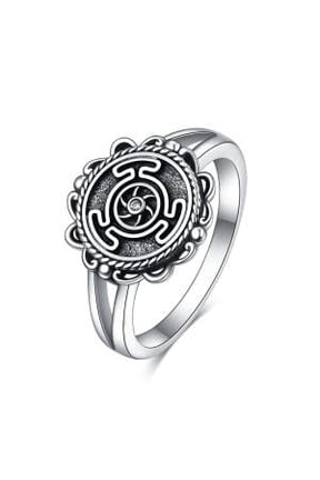 Wheel of Hecate Key Rings for Women Silver Pagan Goddess Wiccan Key Rings Literary Jewelry 8