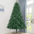thumbnail image 1 of YAFF 6ft Artificial Christmas Tree Full Natural Spruce PVC Fir Tree Foldable Metal Stand Unlit Green-715, 1 of 6