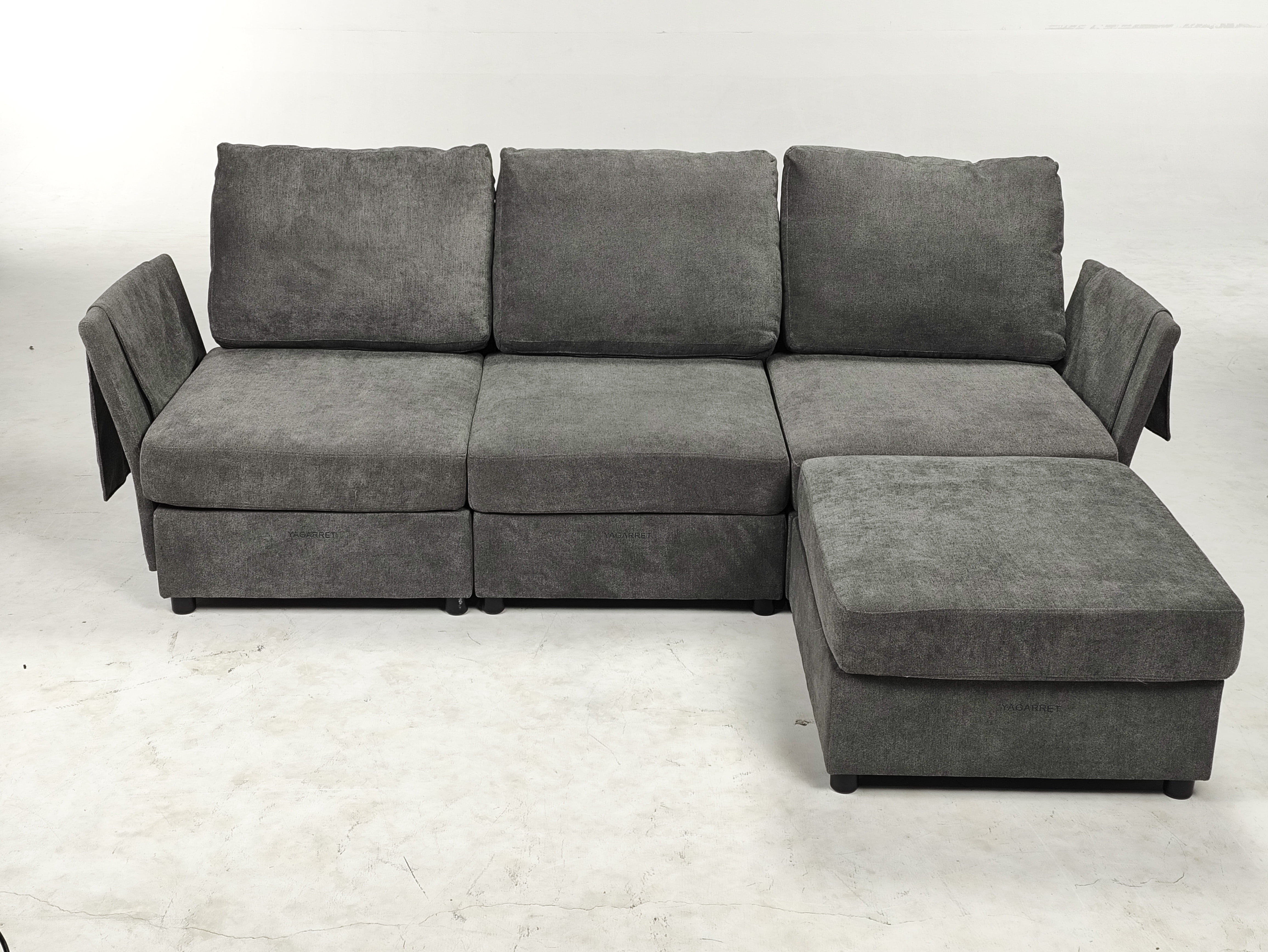 YAGARRET Modern Sofa Couch, Extra Deep Seat Sectional Sofa for Living Room, Oversized Sofa, 4