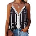 thumbnail image 1 of YAGHYAGH Womens Spaghetti Strap V Neck Printed Camisole Blouse Tank Top, 1 of 4