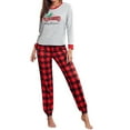 YAGHYAGH Xmas Gift Womens Christmas Loungewear 2pcs Plaid Print