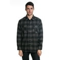 thumbnail image 1 of YAGO Men's Casual Plaid Flannel Long Sleeve Button Down Shirt Black/A3B (S-5XL), 1 of 3